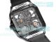 THB Factory Swiss Copy Cartier Santos de Cartier All Black Skeleton 39.8mm Leather Strap Watch (6)_th.jpg